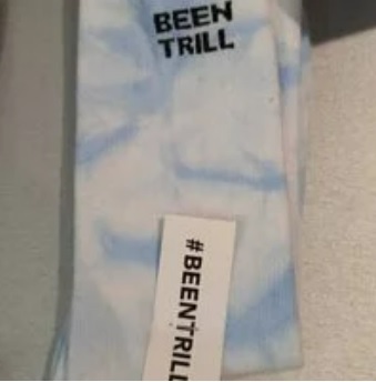 [S] BEENTRILL TIE DYE LOGO SOCKS,WHITE, BA221SO005-WH (SBT11)