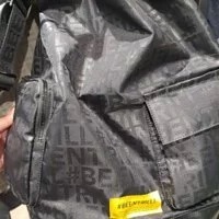 [S] BEENTRILL MONOGRAM BUCKET BACKPACK UNISEX, BLACK, BA210BG015-BK (SBT15)