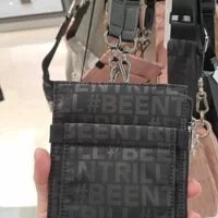 [S] BEENTRILL MONOGRAM CARD CASE, BLACK, BA210BG011-BK (SBT16)