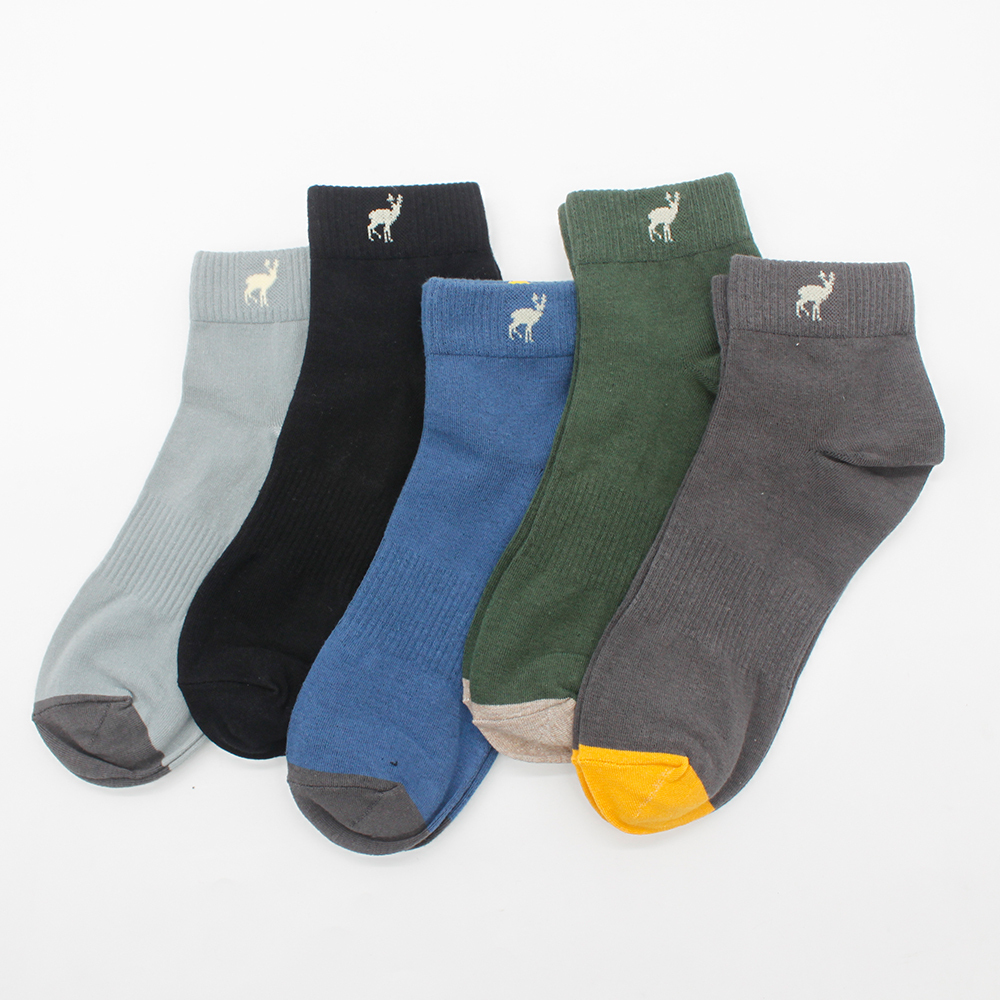 【肌柔】台灣製「防臭吸汗」素色緹花棉質短襪丨P1222