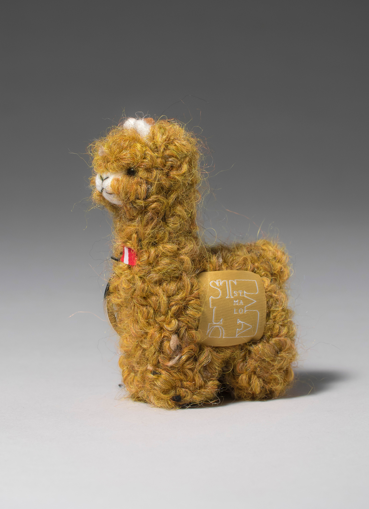 【秘魯國家館】ST.MALO 秘魯工匠手工針織脆片爆米花羊駝鑰匙圈-2233UH-10cm-檸檬脆片(爆裂紋粗毛線）