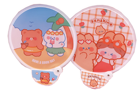 可愛ins少女便攜布面折疊扇 A1064