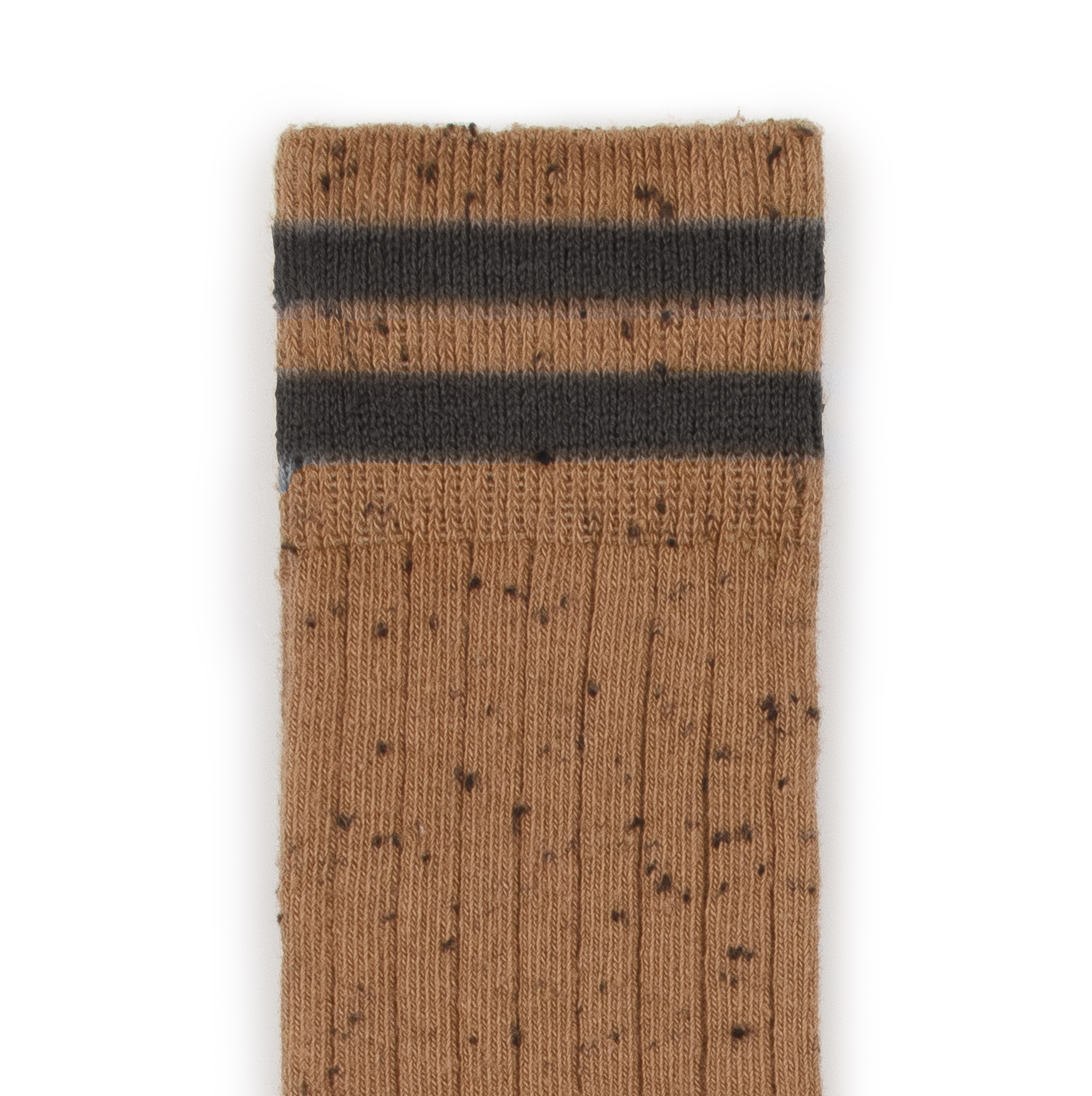 COLLÉGIEN - Noa Ribbed Nepp-Yarn Varsity Knee-High Socks（Caramel au Beurre Sale）