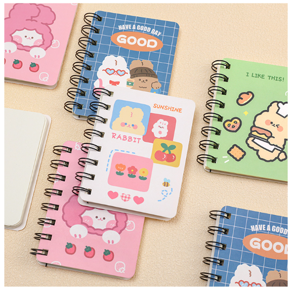 A7卡通側翻線圈口袋記事本 A1083