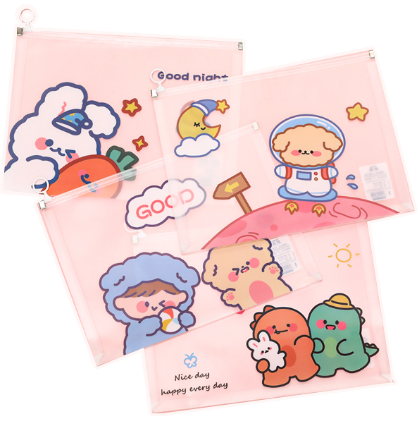 A4立體可愛防水拉鍊袋 A1119