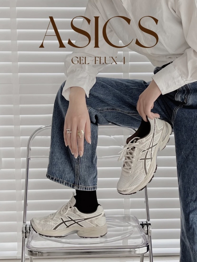 Asics Gel-flux 4 復古白棕 女鞋