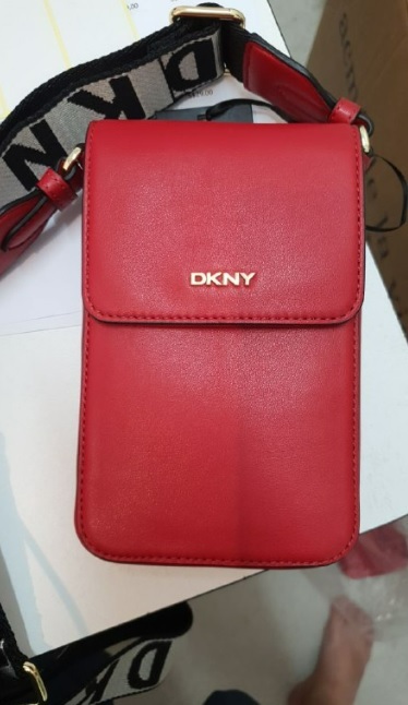 [S] DKNY R11EKM09-8RD WINNONNA FLAP PHONE CROSSBODY,RED, 794278895054 (SD142)