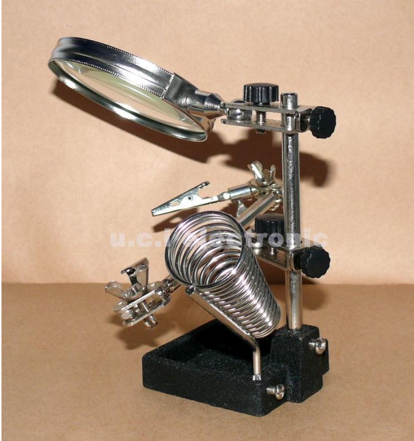 【UCI電子】(J-5) 多功能焊台 電烙鐵 支架 台式5倍放大鏡 實驗檢測鏡玻璃鏡片