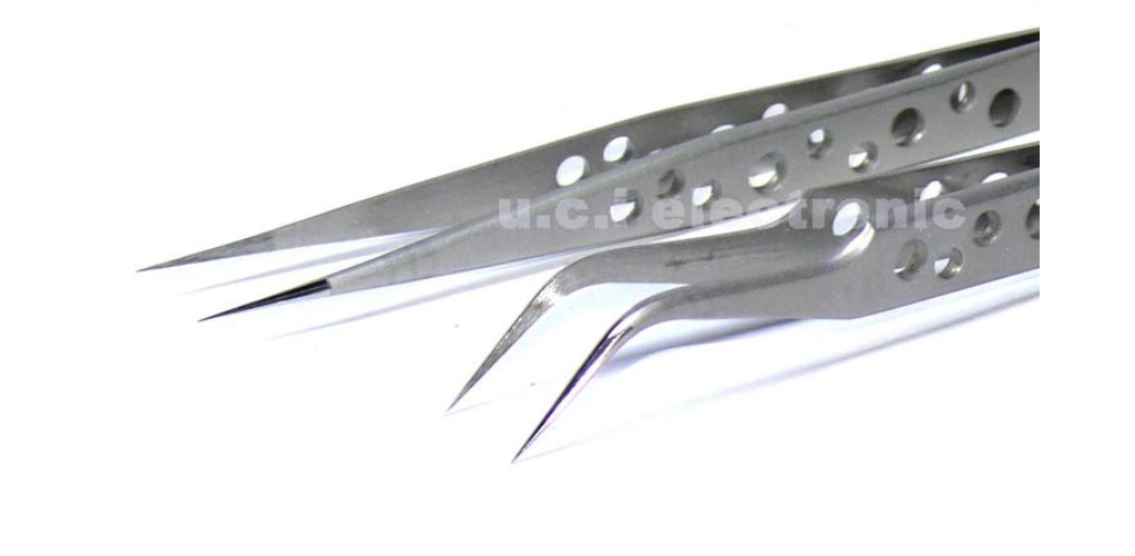 【UCI電子】(D-4) 高精密9孔鑷子砂光 直彎頭 尖頭鑷子工具