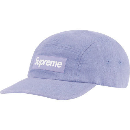 [現貨] Supreme SS22 Linen Fitted Camp Cap Light Blue