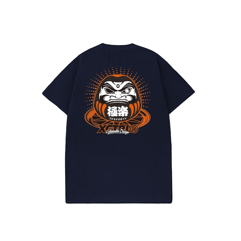 XCTRL x Gokuraku 極楽聯名輪框不倒翁短T-丈青