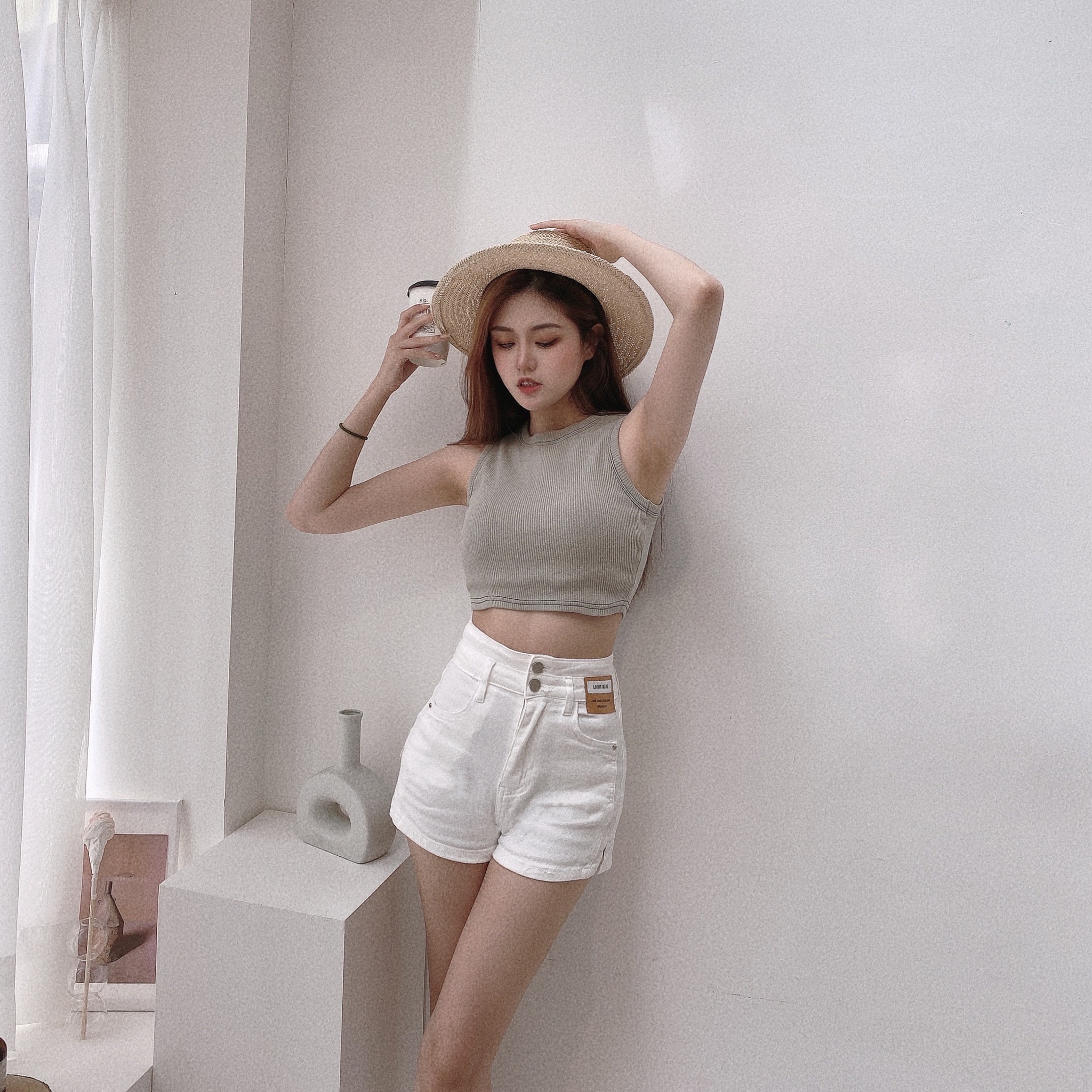 車線休閒挖肩背心/四色【C02271501】