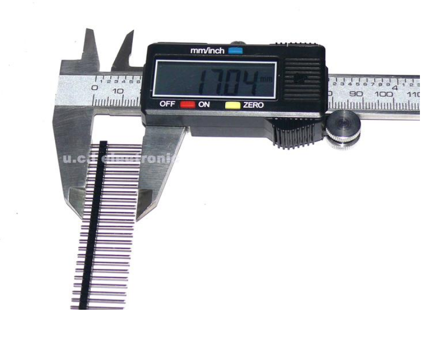 【UCI電子】(C-3-6) 間距2.54MM單排長排針 針長17MM 插針 1*40P 直針加長排針