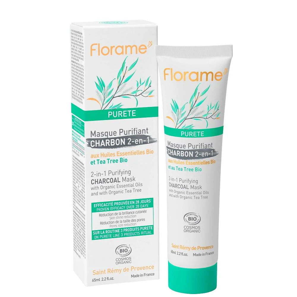 FLORAME 2-in-1 Purifying Charcoal Mask 有機二合一松木炭面膜 [65ml]