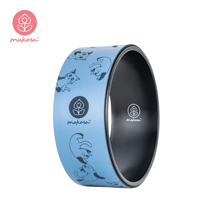 MUKASA 瑜珈輪-藍/貓咪 MUK-21506