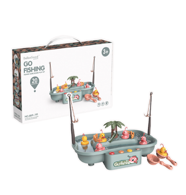 電動旋轉音樂燈光釣魚池 888-19