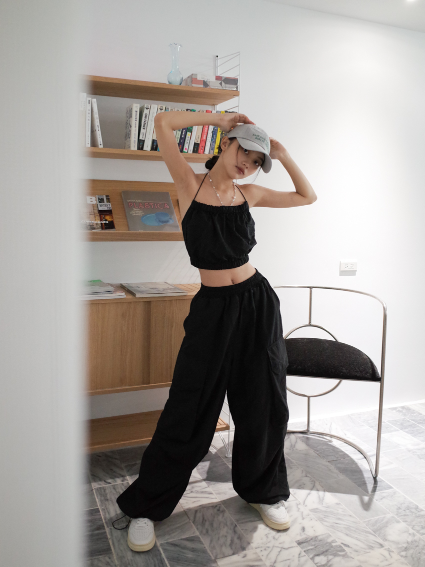 Top Gun unisex cargo trousers in black