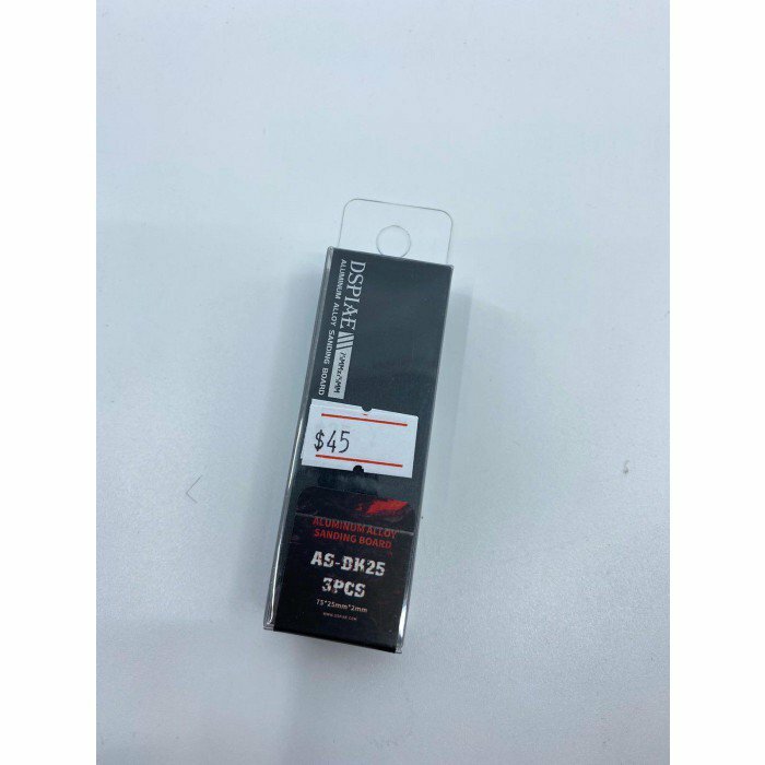 DSPIAE 迪斯派 – AS-BK25 骑士黑铝合金打磨板3片装送大号防水识别贴纸10枚