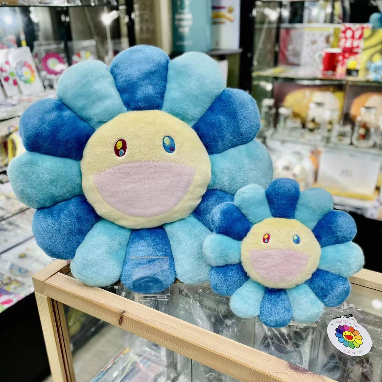 30cm / 60cm Takashi Murakami Flower Cushion (Blue & Light Blue)