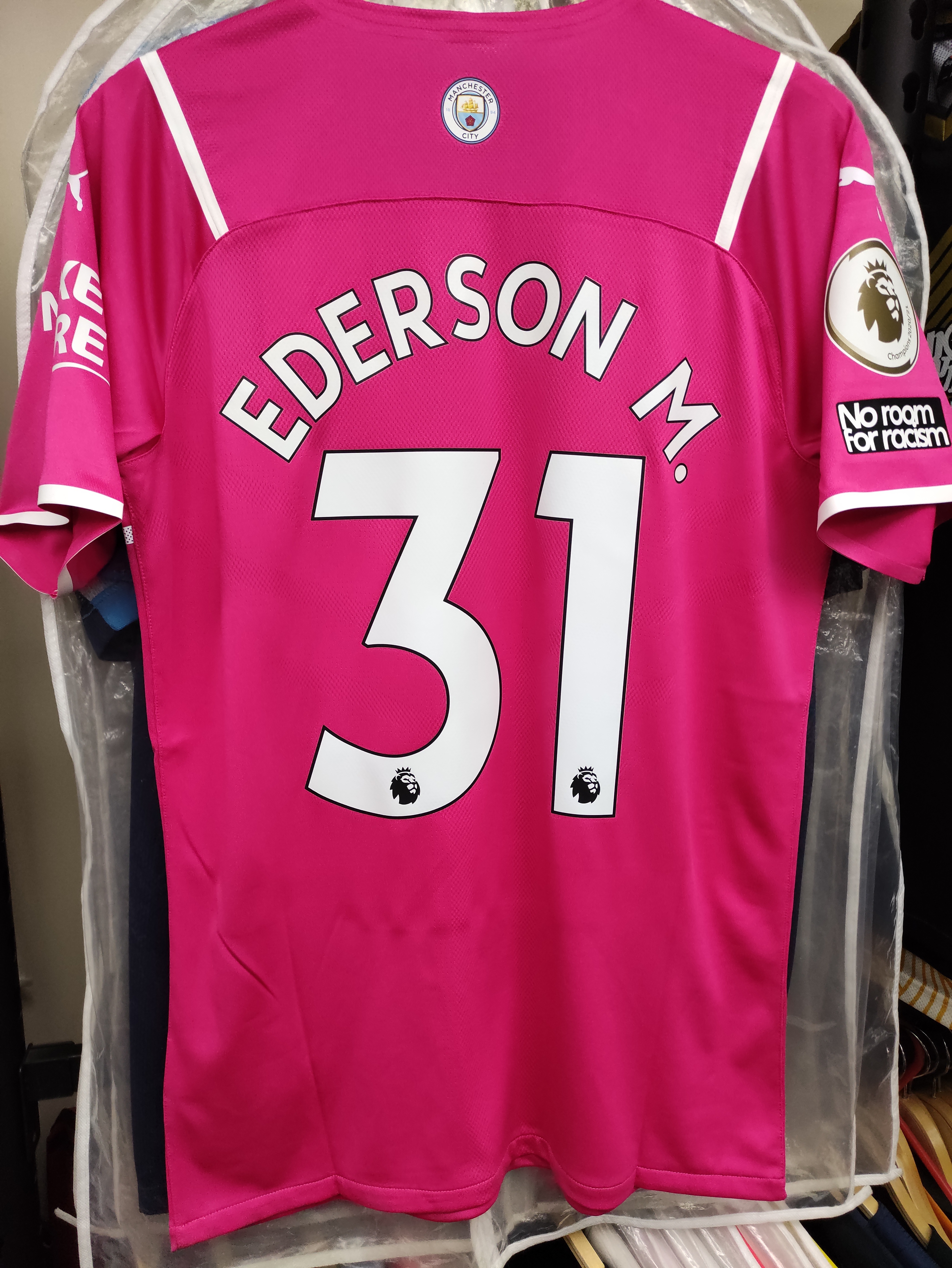 21-22曼城粉紅龍門艾達臣球員版球衣