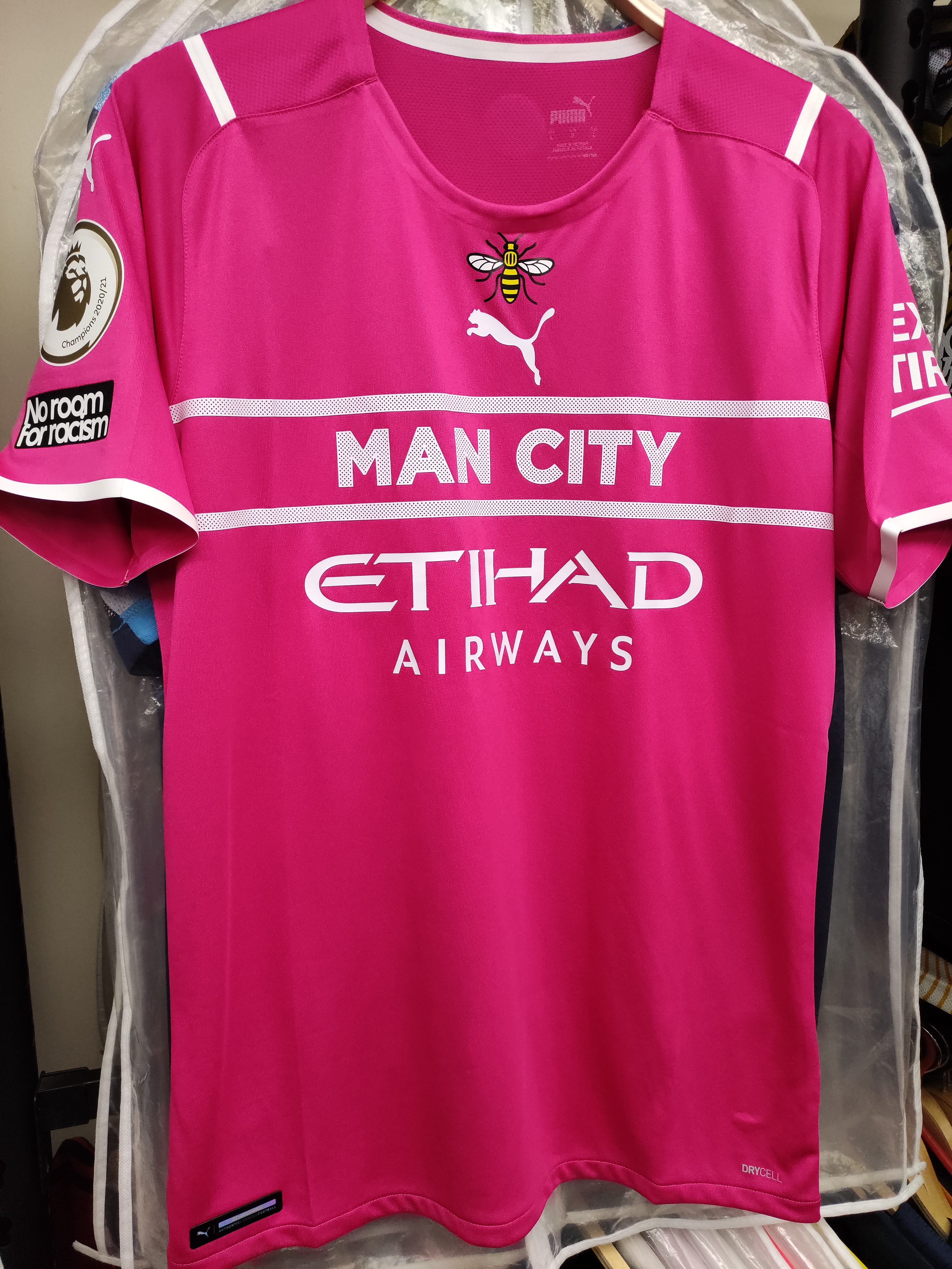 21-22曼城粉紅龍門艾達臣球員版球衣