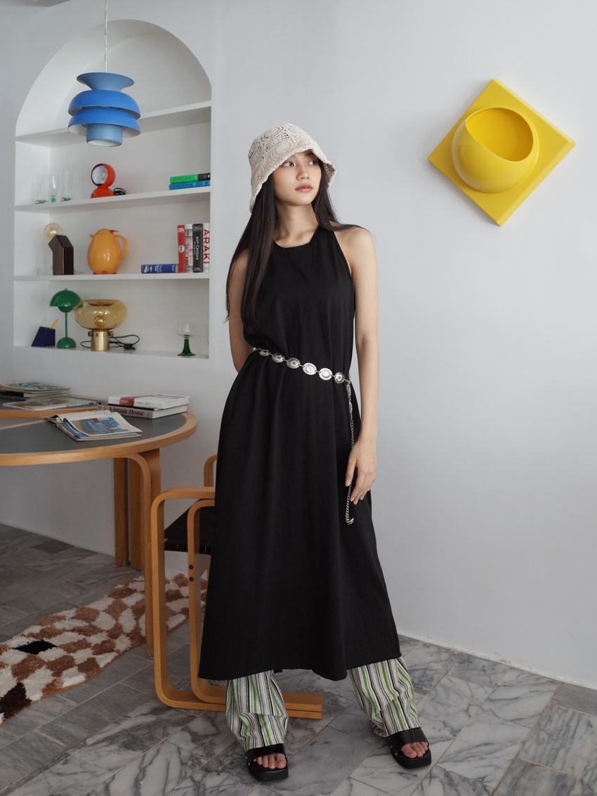 ocean diary open back maxi dress with twist details