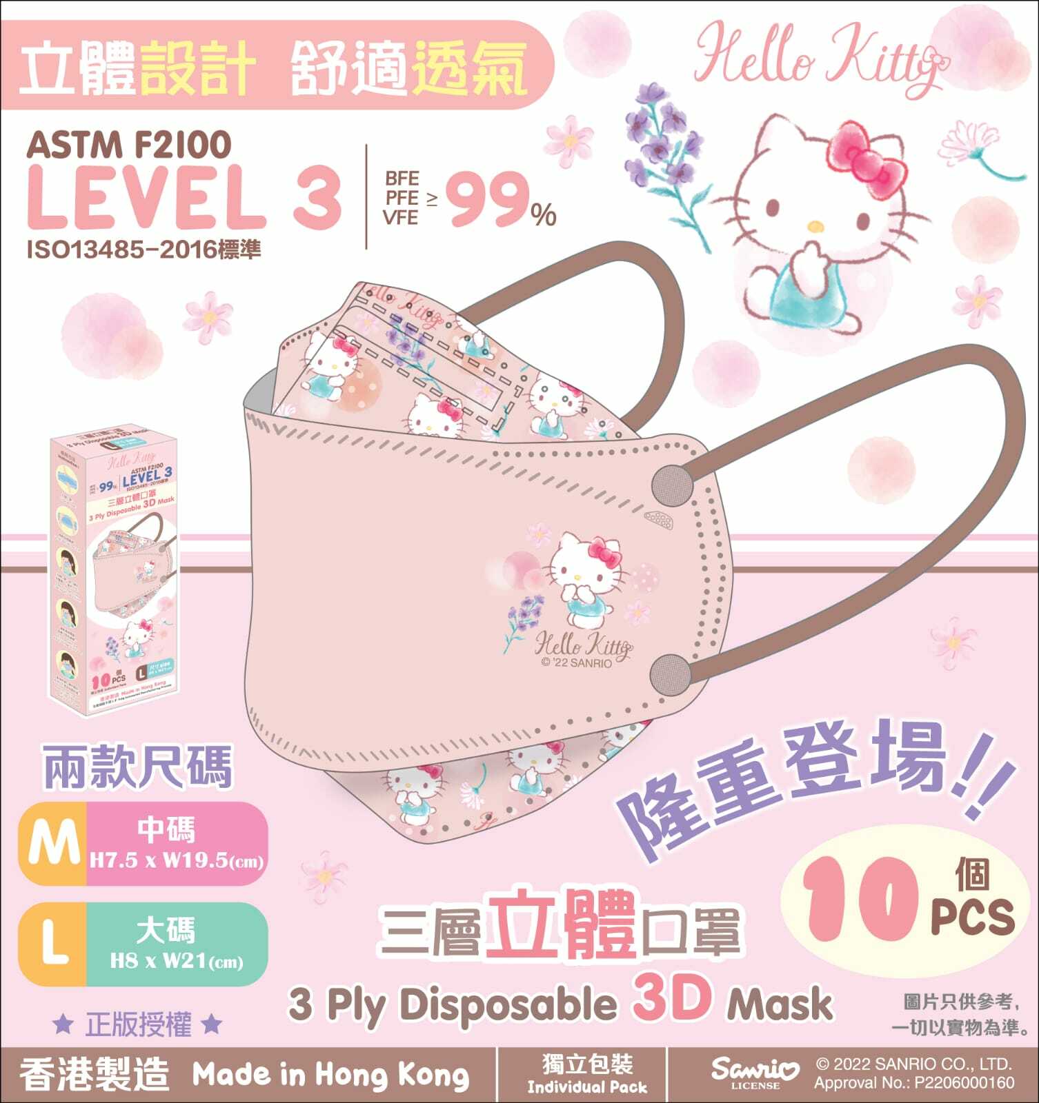 Sanrio三層3D立體口罩 Phase 2