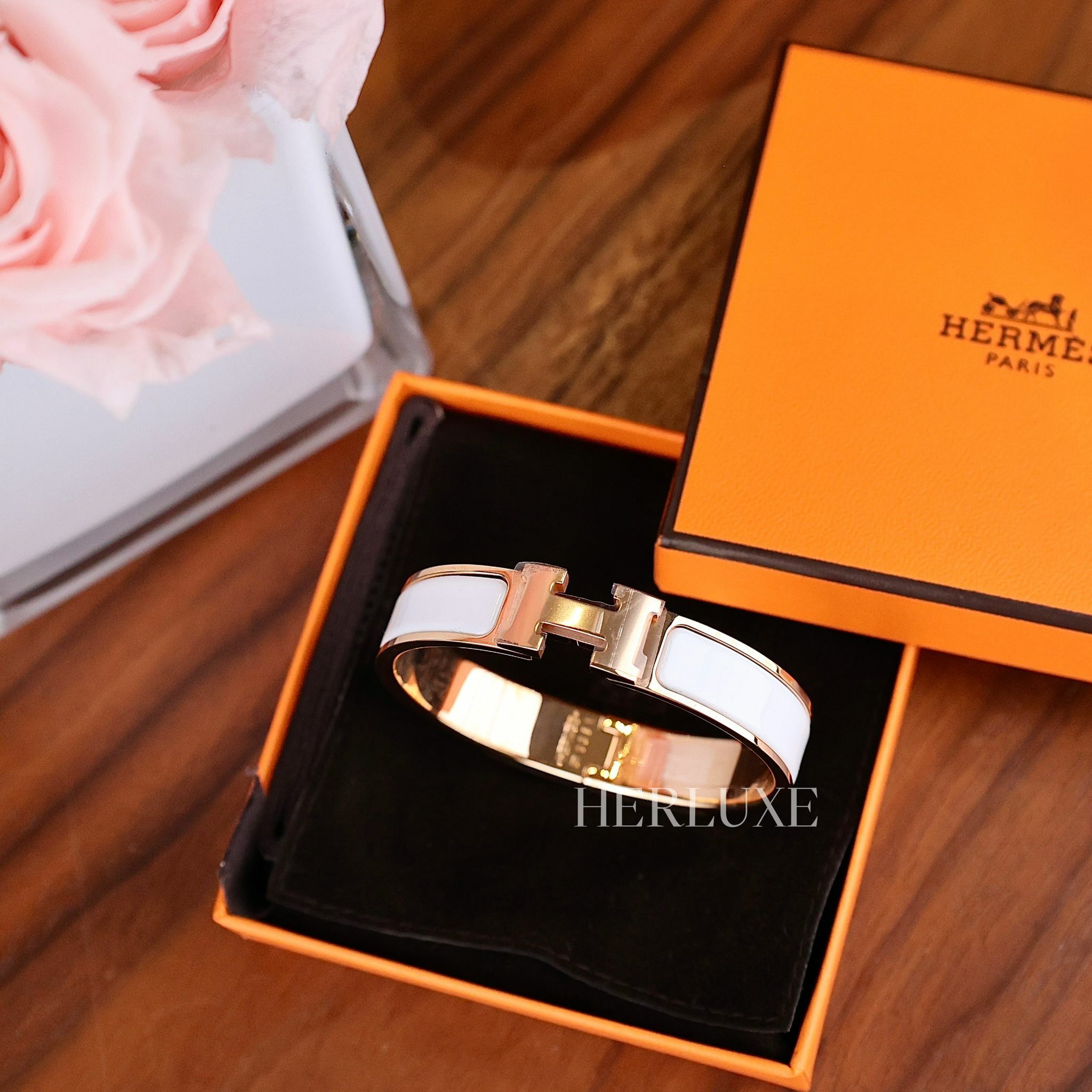 Clic H GM bracelet 01 blanc CD