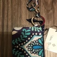 [S] VERA BRADLEY ZIP ID & LANYARD,BLUE ISLAND MEDALLION, 886003750315 (SVB14) FINAL SALE