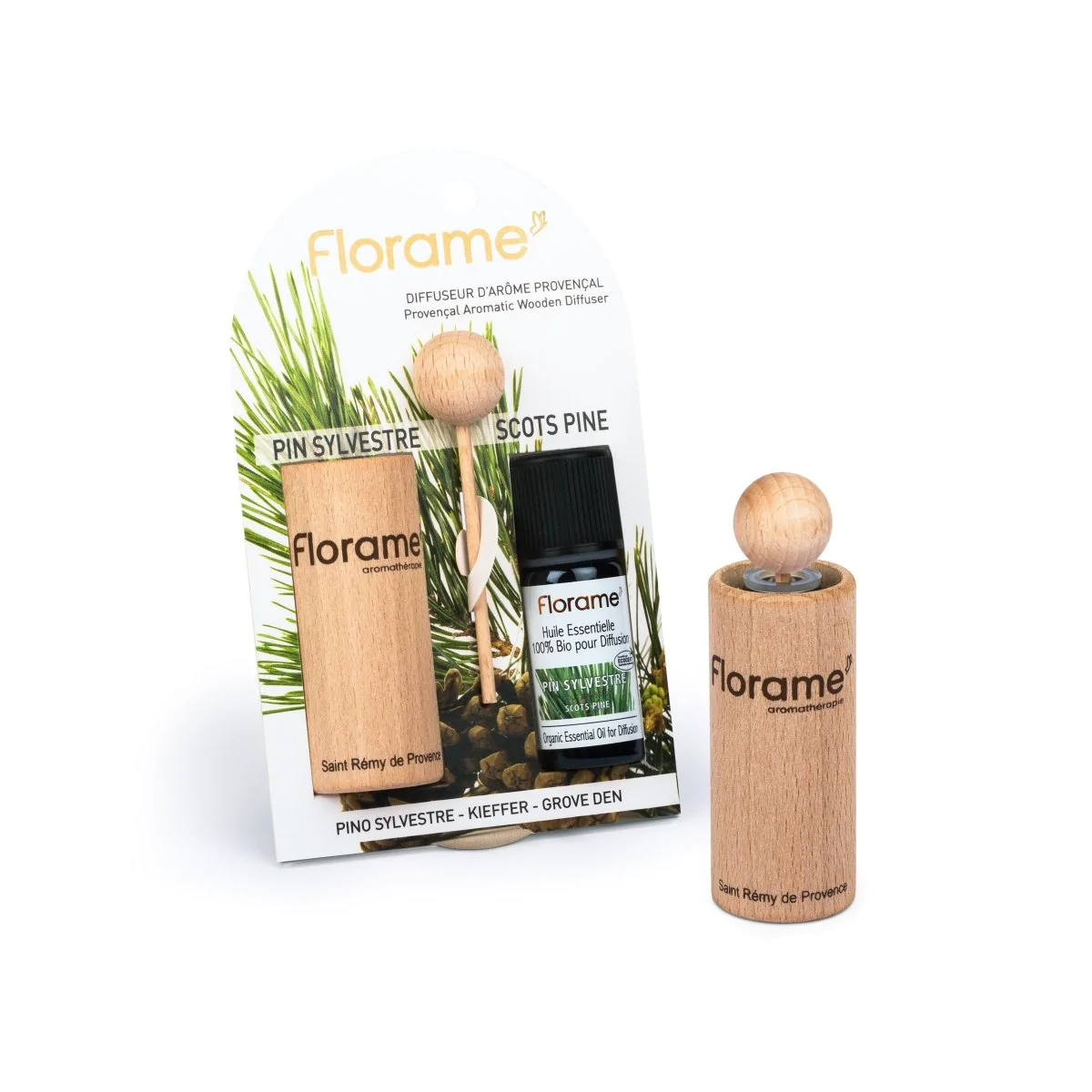 FLORAME 普羅旺斯香薰精油小木瓶  (Organic Scots Pine 蘇格蘭松樹)