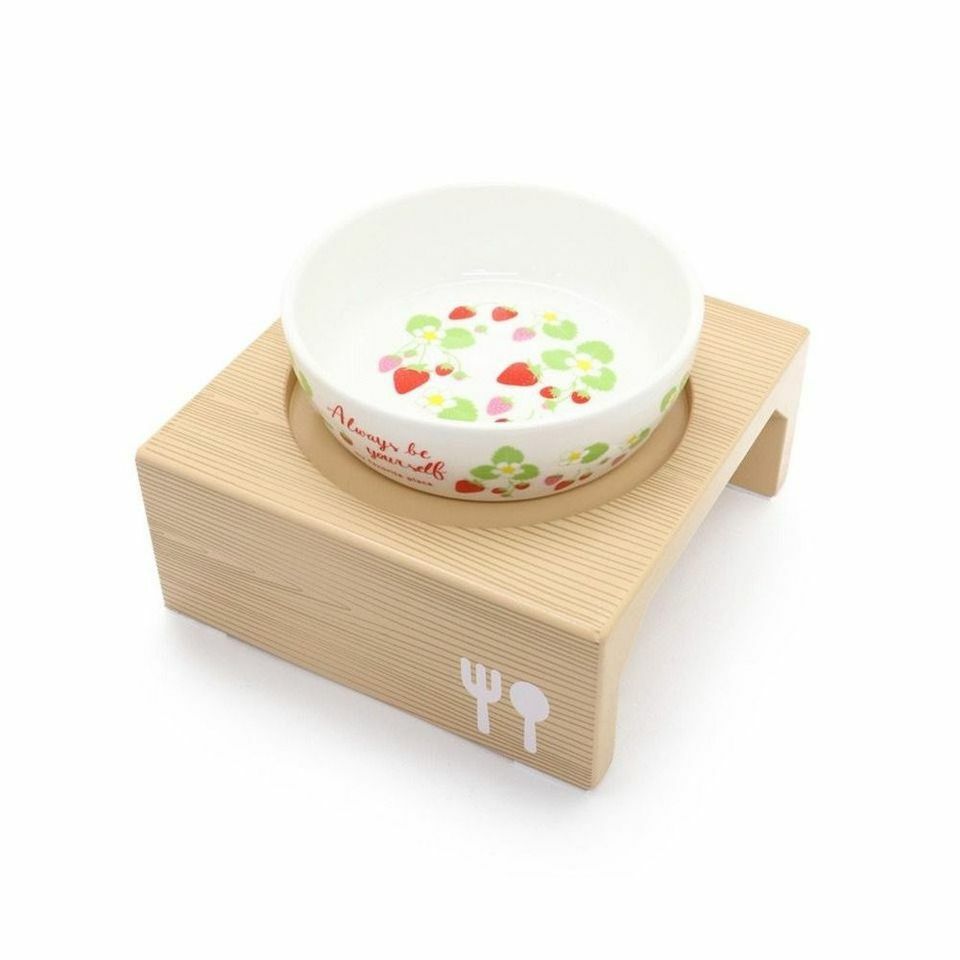 【Pet Paradise】 Food Bowl Wooden Rack - Small
