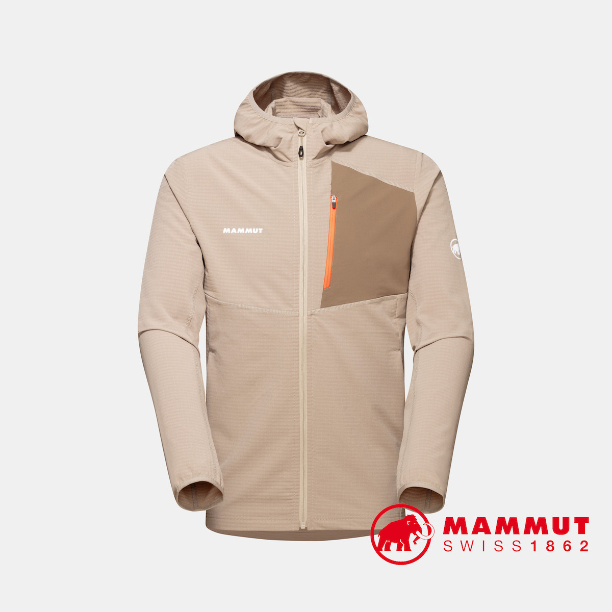 Mammut 長毛象 Madris Light ML Hooded Jacket Men 男款 防風刷毛保暖外套 #1014-03840-7459 野生棕 [HappyOutdoor]