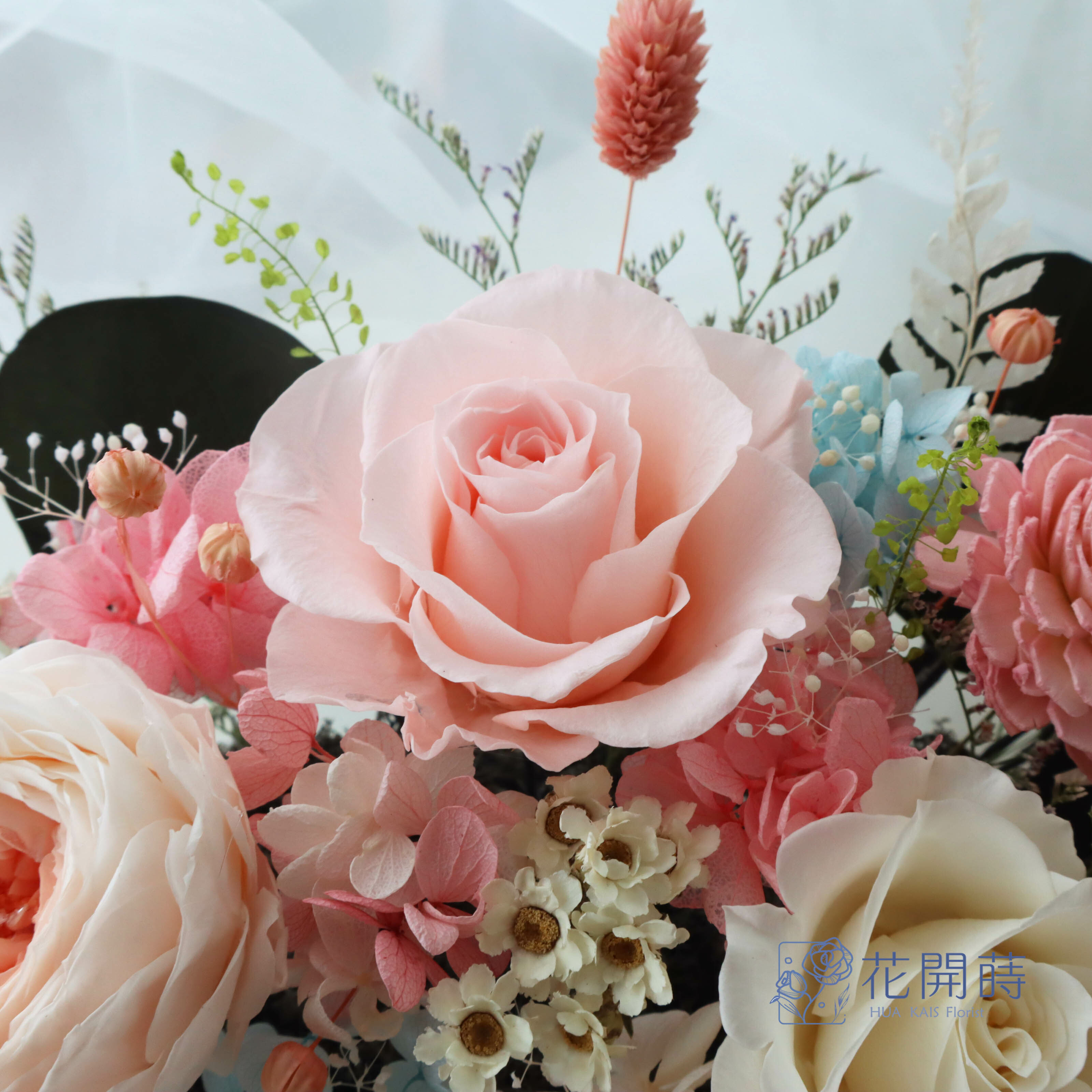 永生桌花|甜心粉|開幕賀禮|新居賀禮|情人節禮物|永生花禮