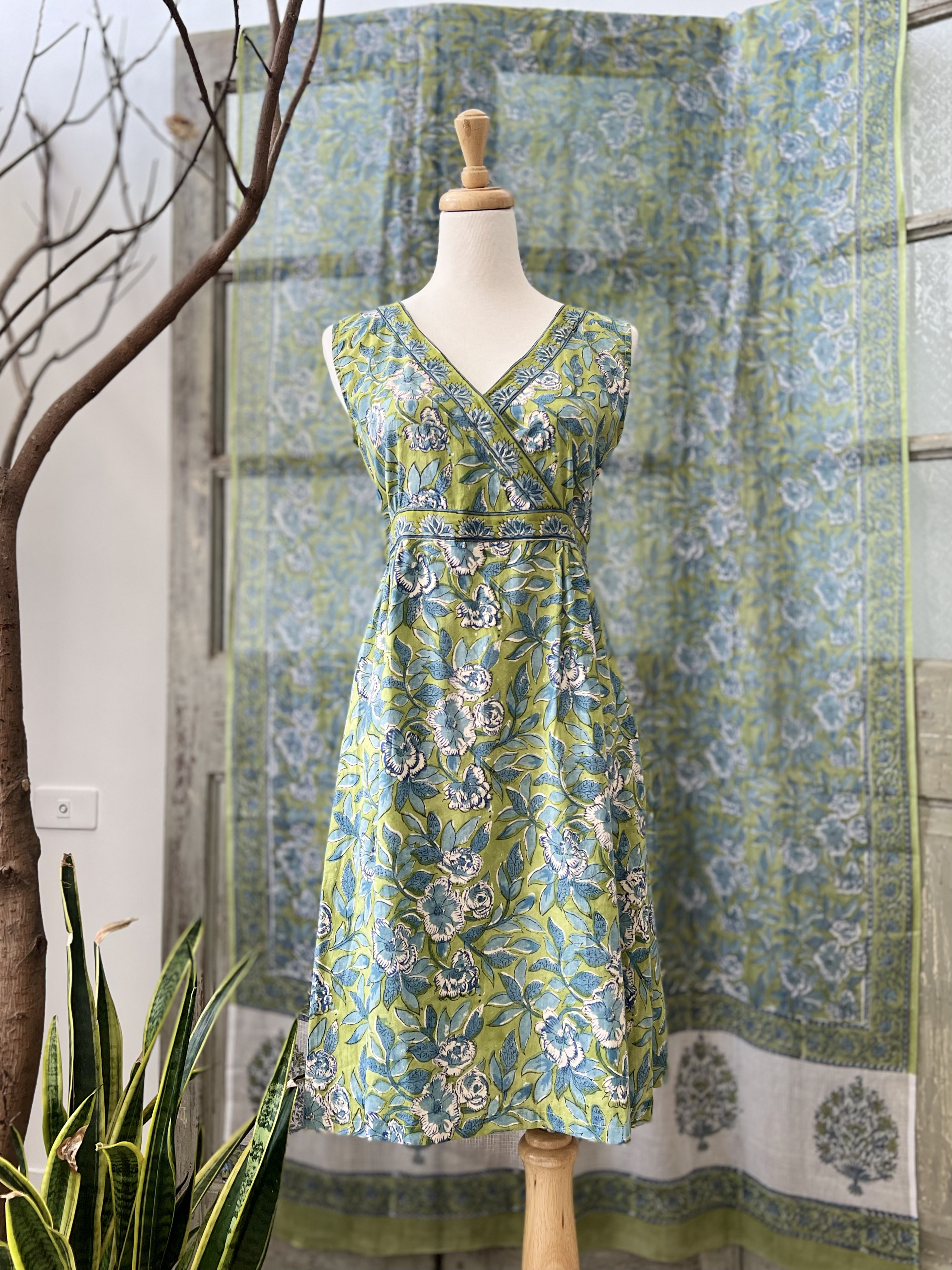 梔子花開 水色綠 Sharon Dress