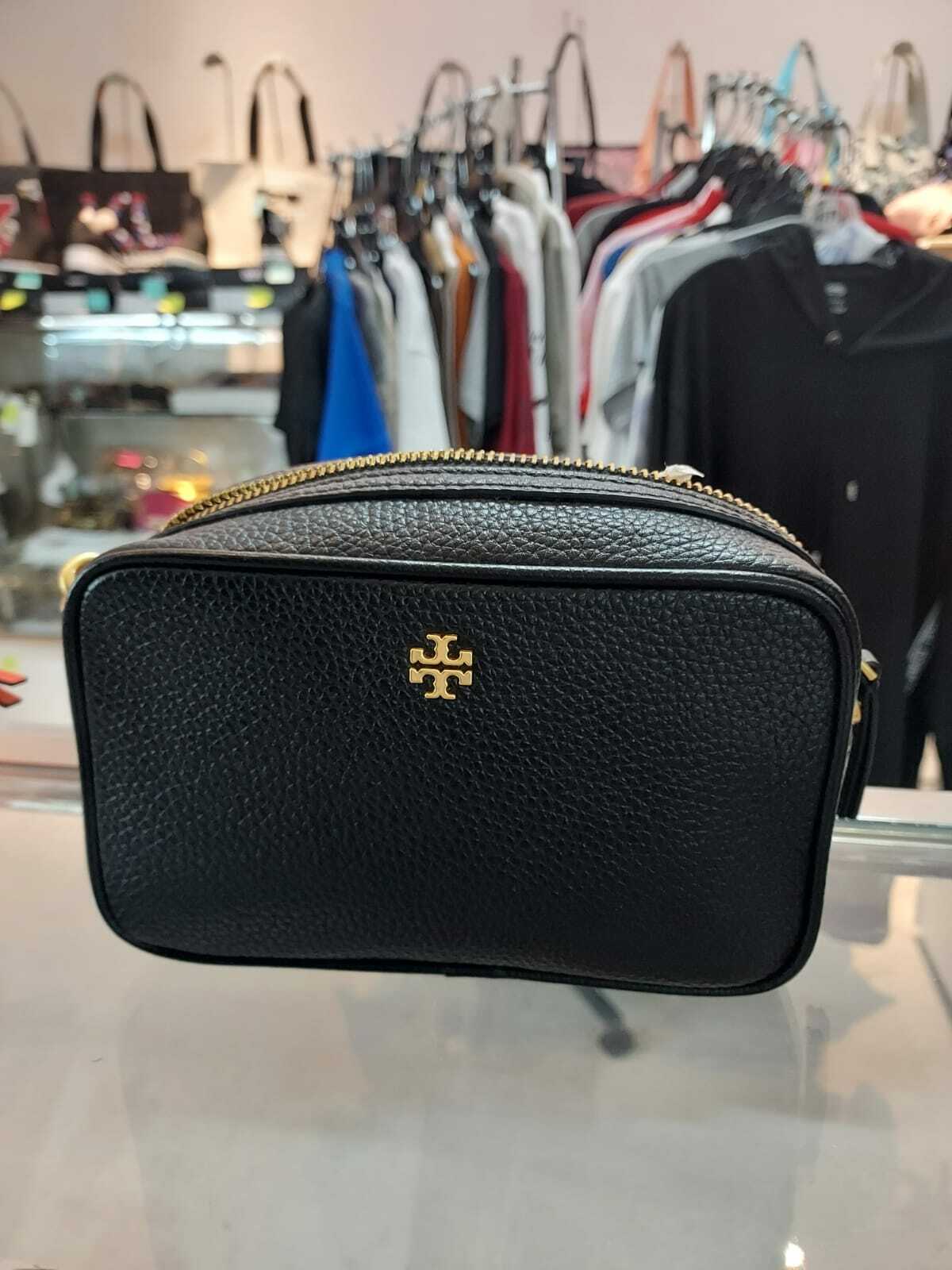 [S] TORY BURCH BLOCK MINI CAMERA BAG,BLACK 81477-001 (TB7520)