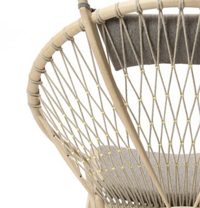 編織實木休閒椅 LLZ-CY-891732