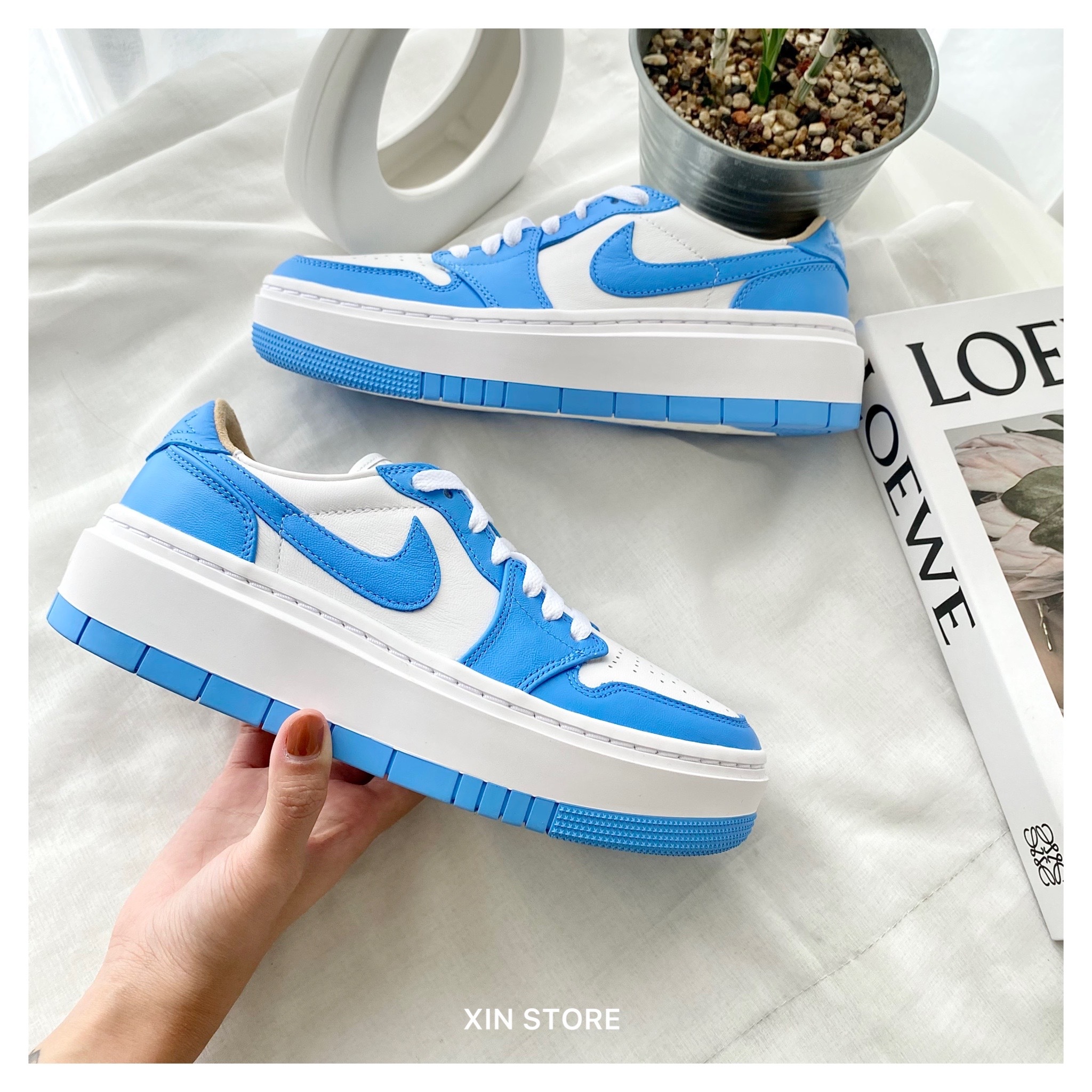 【現貨】Nike Air Jordan 1 Elevate SE University Blue 低筒 厚底 大學藍 DQ3698-141