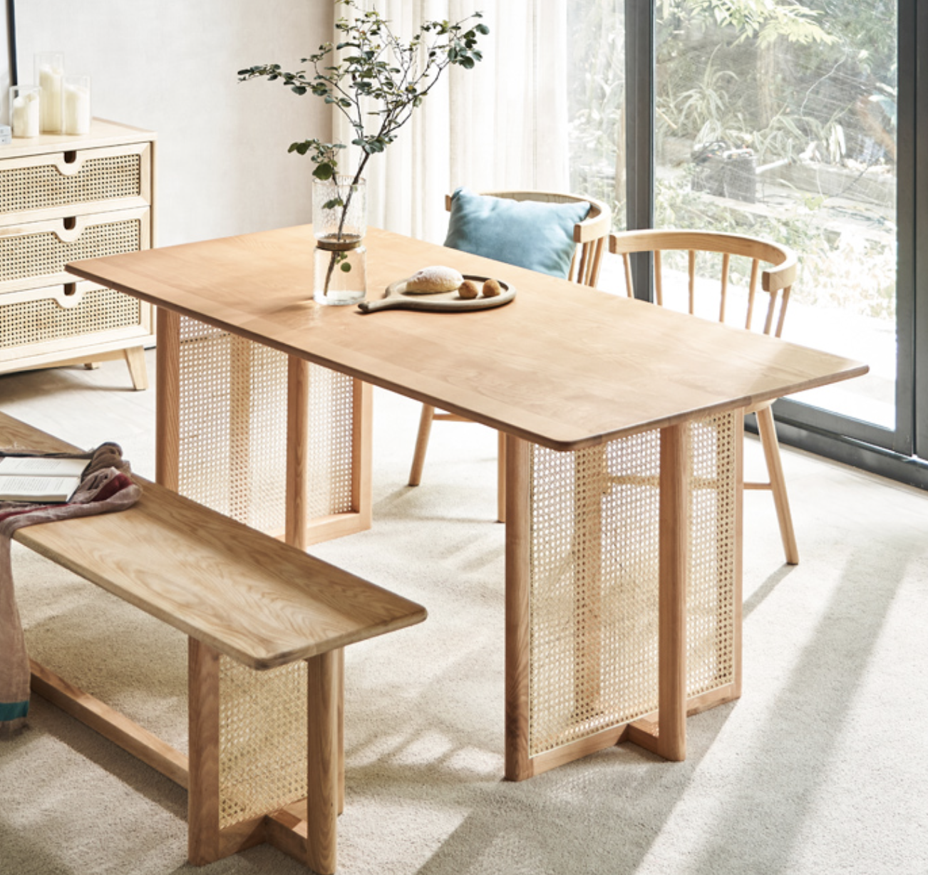日系藤編餐桌 LLZ-CZ-894311