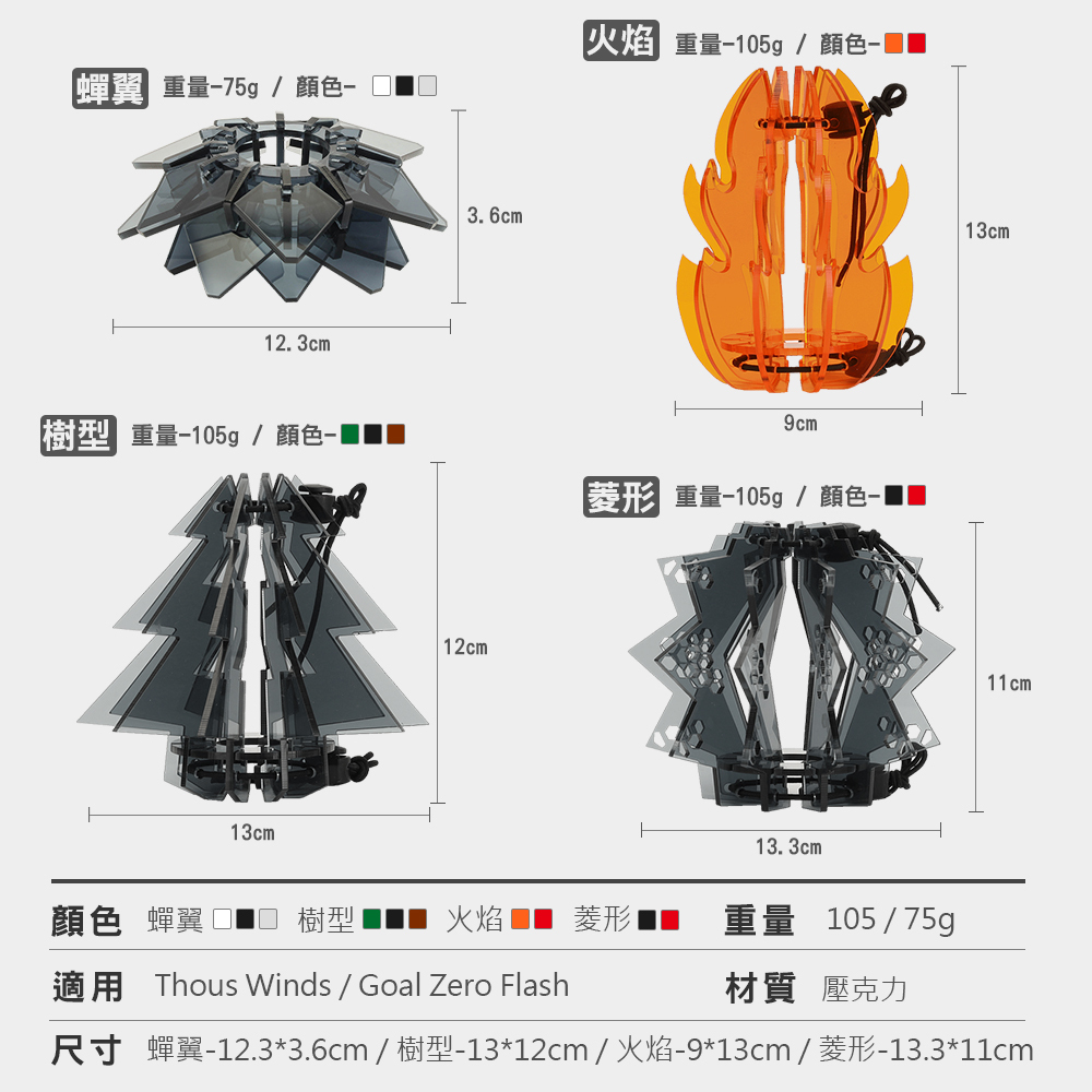 【THOUS WINDS】 壓克力燈罩Goal Zero塔燈罩