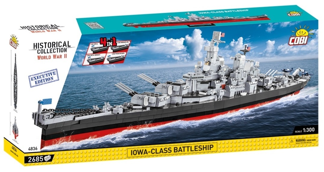 [訂金] Cobi : WWII Ship 4836 Iowa-Class Battleship(Executive Edition) (2685pcs)