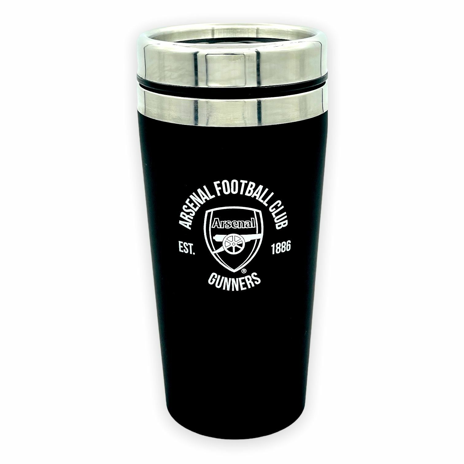 阿仙奴黑色無柄會徽旅行咖啡杯