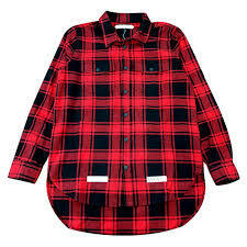 【Focus Store】現貨秒發 OFF-WHITE C/O Virgil Abloh Shirt "Black Red" 黑紅 初代 格紋襯衫