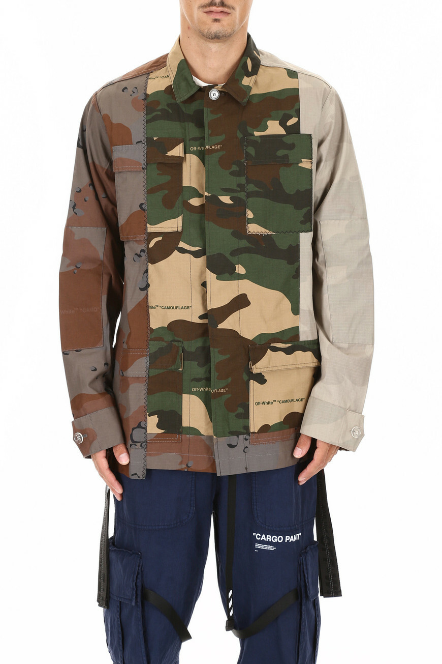 【Focus Store】現貨秒發 OFF-WHITE Reconstructed Camouflage Field Jacket 迷彩拼接外套