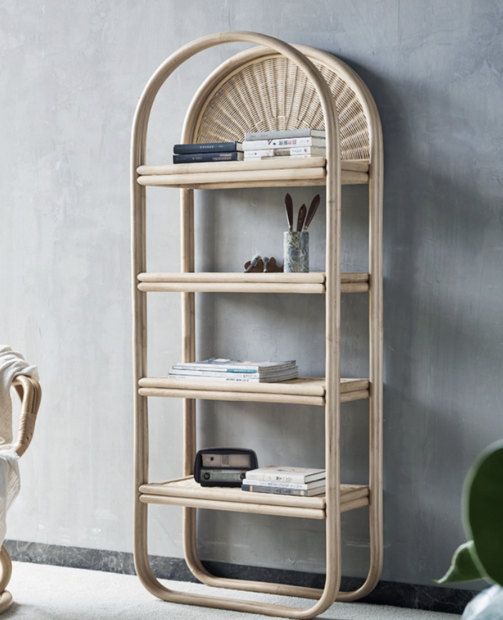 藤編弧形書架 LLZ-ZW-351