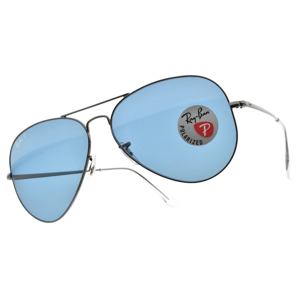 【RayBan】RB3689 004S2-58mm 雙槓飛官框太陽眼鏡 (偏光鏡片)