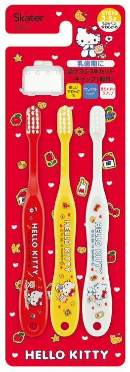 Skater 幼兒牙刷 (3-5歲) 3支裝 Hello Kitty