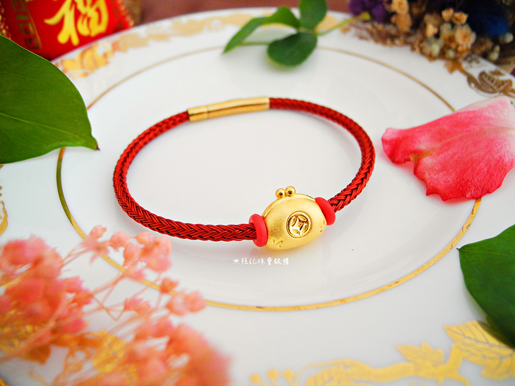 荷包滿滿 鋼編織金手鍊