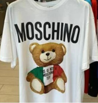 [S] MOSCHINO ITALIAN TEDDY BEAR T-SHIRT,WHITE, ET0708-0540-1001 (SM160)