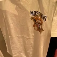 [S] MOSCHINO CHEST LOGO BEAR SHORT SLEEVE T-SHIRT,WHITE, DV0704-0440-1001 (SM161)