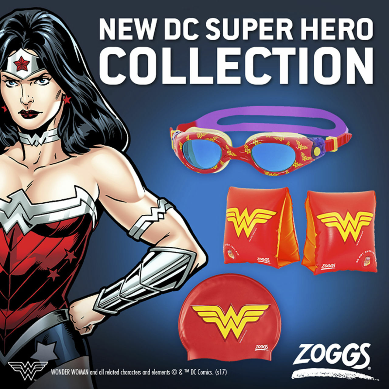 澳洲 ZOGGS x DC 神奇女俠兒童游泳手臂水袖 (2-6歲)